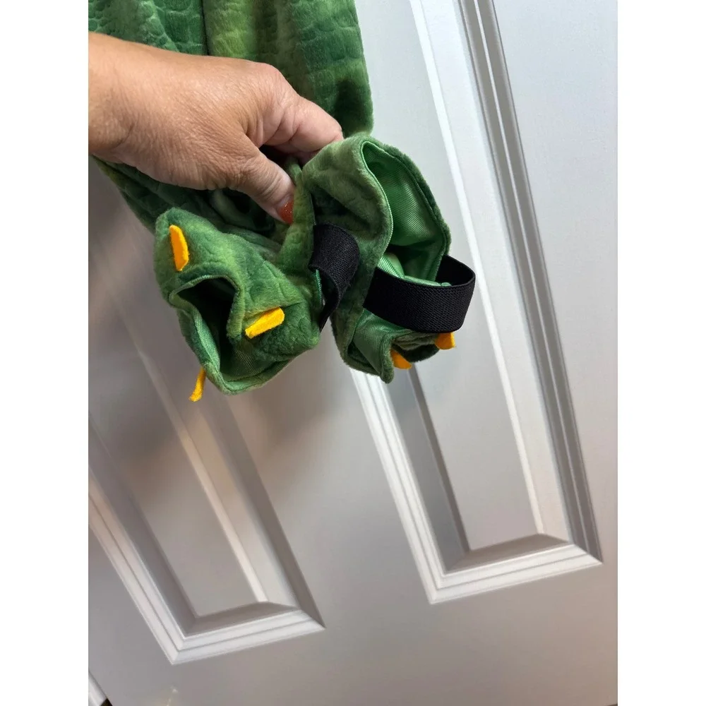 Koala Kids Green Dragon Dinosaur Costume Plush Hooded Jumpsuit 12-18M
